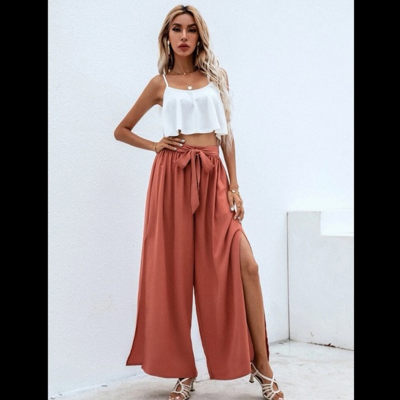 Crop Cami Top & Split-Thigh Pants - Picture 3 of 6